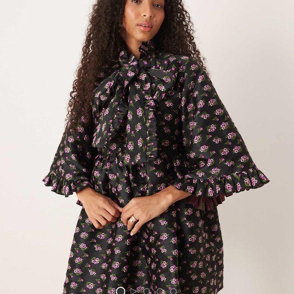 Sister Jane Black Floral Mini Dress - Picture 2 of 5